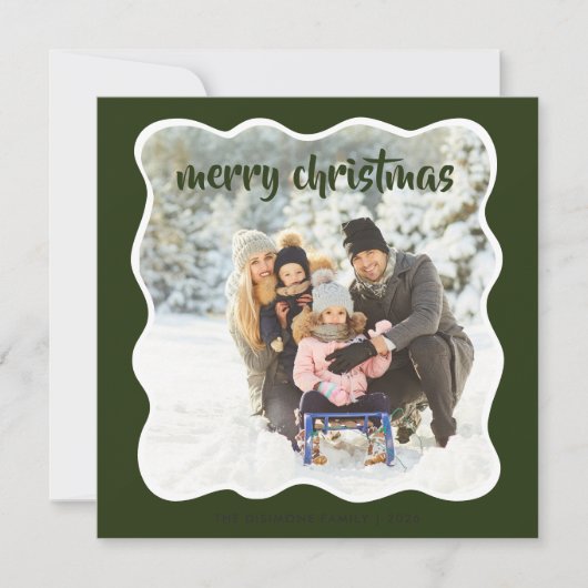 フォトホリデーモダングリーン シーズンカード (正面)