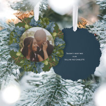 フォトホリデーリースパーソナライズされたクリスマス