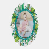 フォトホリデーリースパーソナライズされたクリスマス オーナメントカード (右)