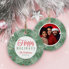 フォトホリデーリーフ セラミックオーナメント