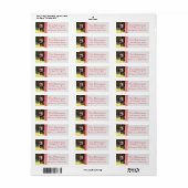 フォトホリデー差出人住所ラベルストライプの：写真 ラベル (フルシート)