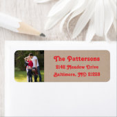 フォトホリデー差出人住所ラベル：クラフトカラー ラベル