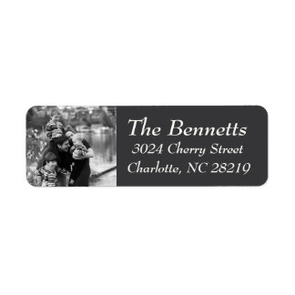 フォトホリデー差出人住所ラベル: Chalkboard ラベル