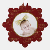 フォトホリデー紙クリスマスオーナメントカード オーナメントカード (裏面)