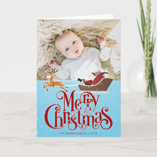 フォトホリデー サンタのクリスマスナイトフライト|サンタのクリスマスナイト シーズンカード (正面)