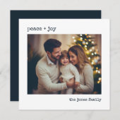 フォトホリミニマルティパーソナライズされたーカード シーズンカード (正面/裏面)