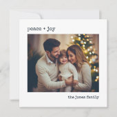 フォトホリミニマルティパーソナライズされたーカード シーズンカード (正面)