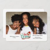 フォトホリメリーデーカード 招待状 (正面/裏面)