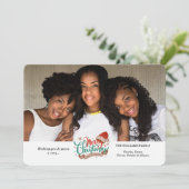 フォトホリメリーデーカード 招待状 (スタンド正面)