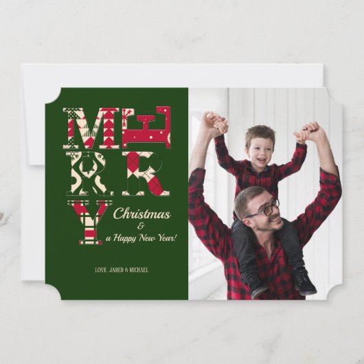 フォトホリメリーデーカード 招待状 (正面)