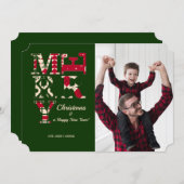 フォトホリメリーデーカード 招待状 (正面/裏面)