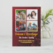 フォトホリーベリーレッドインスタグラムクリスマスカード シーズンカード (スタンド正面)