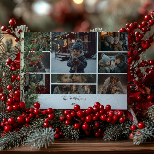 フォトホリー素朴ベリークリスマス シーズンカード