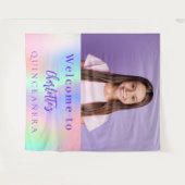 フォトホロフカスタムィックキンセアニェラパーティー歓迎 タペストリー (正面(横))