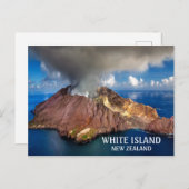フォトホワイトアイランド火山ニュージーランド ポストカード (正面/裏面)