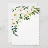 フォトホワイトウォーター色の花のお祝いの生活 招待状 (裏面)