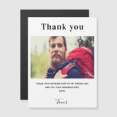 フォトホワイトガイ高級サンキューカード磁石 (正面/裏面)