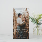 フォトホワイトスクリプトウェディング日付ブックマークを保存 (スタンド正面)