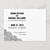 フォトホワイトパターン/ブラックボックス日付を保存01 案内ポストカード (裏面)