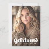 フォトホワイトレトログラード卒業 案内状 (正面)