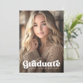 フォトホワイトレトログラード卒業 案内状 (スタンド正面)