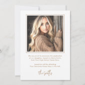 フォトホワイトレトログラード卒業 案内状 (裏面)