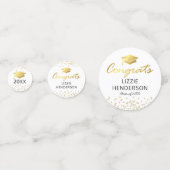 フォトホワイト金ゴールド2025年パーティー コンフェッティ (裏面)