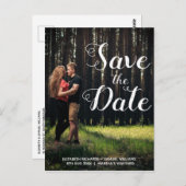 フォトホワパーソナライズされたイトスクリプトオーバーレイ結婚ズ ポストカード (正面/裏面)