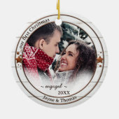 フォトホワ素朴イトウッド婚約オーナメント セラミックオーナメント (裏面)