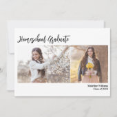 フォトホームスクール卒業発表 案内状 (正面)