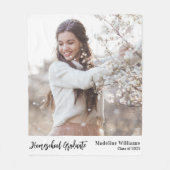 フォトホームスクール卒業 フリースブランケット (正面)