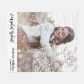 フォトホームスクール卒業 フリースブランケット (正面(横))