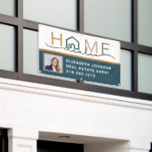 フォトホームモダンディーラー不動産仲介業者マーケティングバナー 横断幕 (ビルの外側)