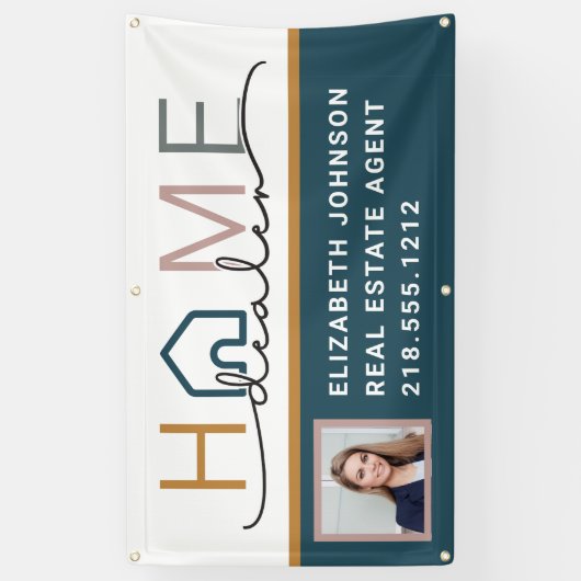 フォトホームモダンディーラー不動産仲介業者マーケティングバナー 横断幕 (縦)