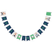 フォトホールインワンゴルフファースト誕生日バナー バンティングフラッグ (全)