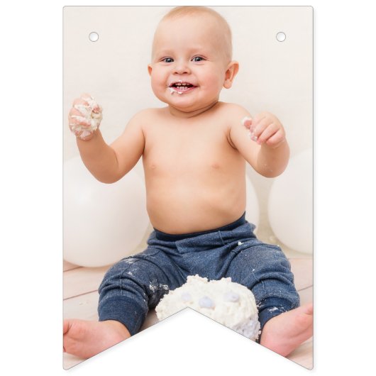 フォトホールインワンゴルフファースト誕生日バナー バンティングフラッグ (第1の旗)