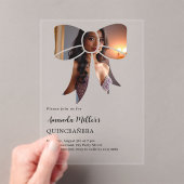 フォトボウエレガント澄んキンセアニェラ アクリル招待状 (インサイチュ (ポータブル))