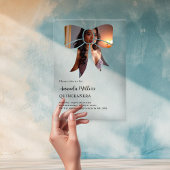 フォトボウエレガント澄んキンセアニェラ アクリル招待状