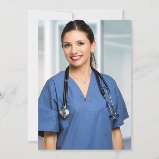 フォトボウ聴診器看護学校卒業生 招待状 (裏面)