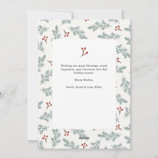 フォトボタニカルクリスマスカード シーズンカード (裏面)