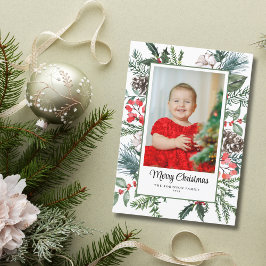 フォトボタニカルフレームメリークリスマス シーズンカード