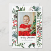 フォトボタニカルフレームメリークリスマス シーズンカード (正面)