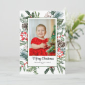 フォトボタニカルフレームメリークリスマス シーズンカード (スタンド正面)