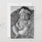 フォトボタニカルフローラモノグラムレターA誕生 案内状 (裏面)