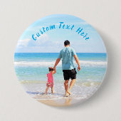 フォトボタンギフトとカスタム文字 缶バッジ (正面)