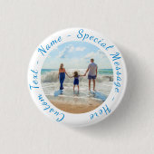 フォトボタンギフトとカスタム文字 缶バッジ (正面)