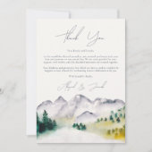 フォトボホコロラド山の行先結婚式 サンキューカード (正面)