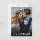 フォトボホシックレトロカラフルフローラ結婚ズ サンキューカード (正面)