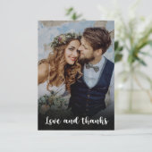 フォトボホシックレトロカラフルフローラ結婚ズ サンキューカード (スタンド正面)