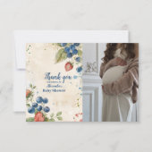 フォトボホストロベリーベリースイートベビーシャワー サンキューカード (正面)